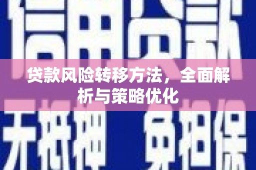 社头贷款风险转移方法，全面解析与策略优化