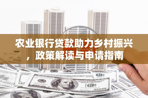 社头农业银行贷款助力乡村振兴，政策解读与申请指南