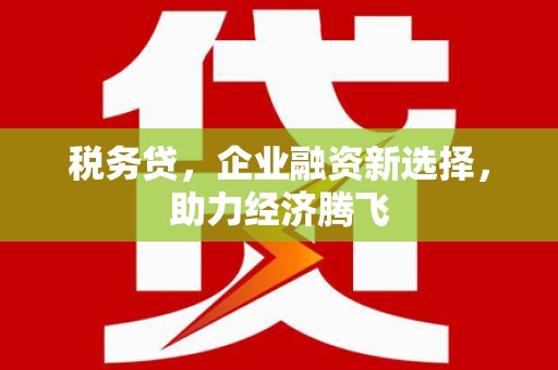 社头税务贷，企业融资新选择，助力经济腾飞