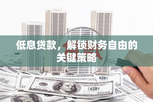 社头低息贷款，解锁财务自由的关键策略