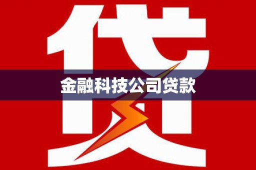 社头金融科技公司贷款